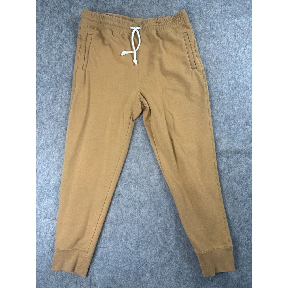 The North Face Mens XL Fleece Joggers Tan Brown Drawstring Sweatpants Logo XL/TG